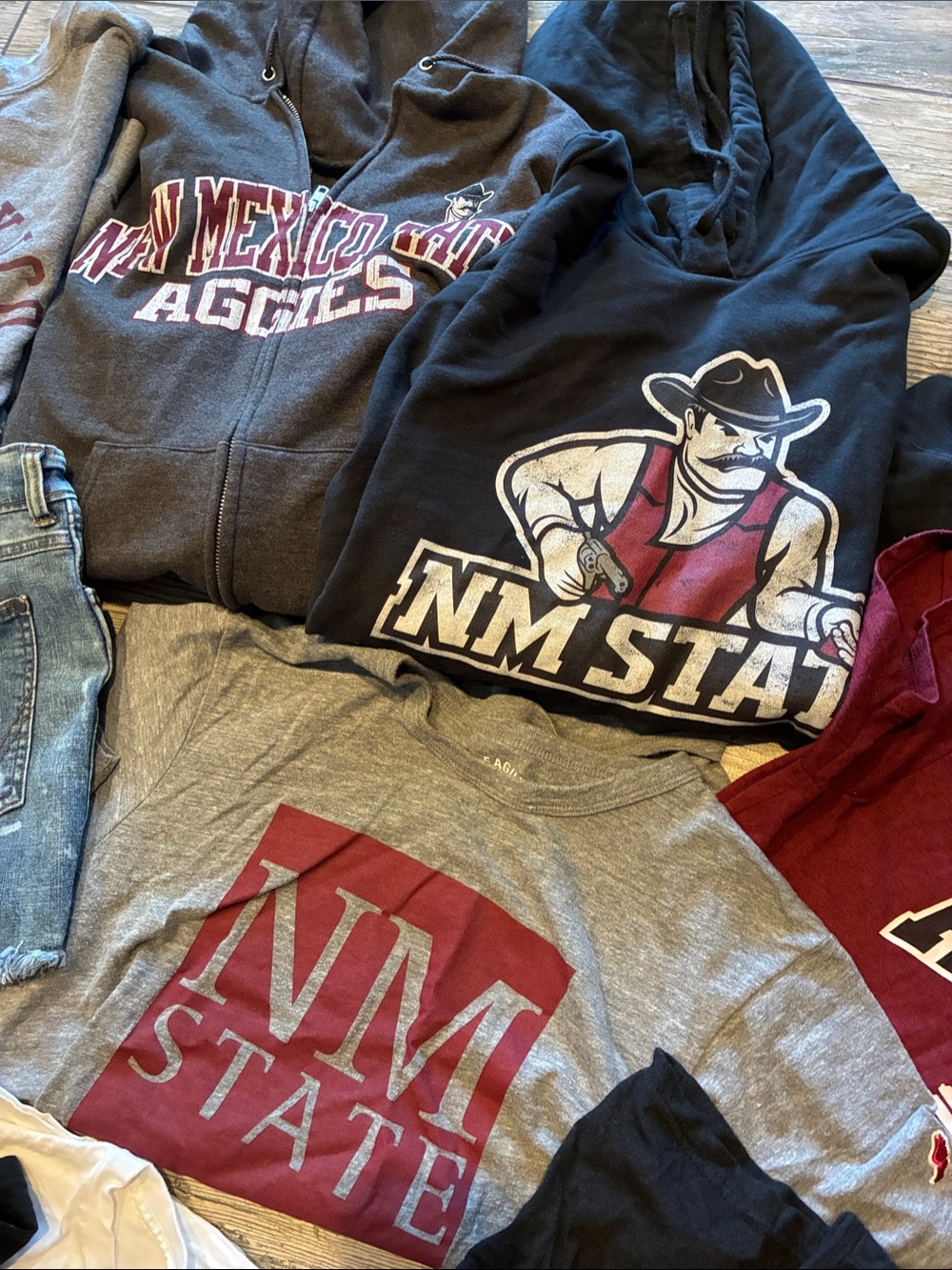 New Mexico State Aggies Apparel Lot - Maroon, Gray, Black Assorted Sizes
